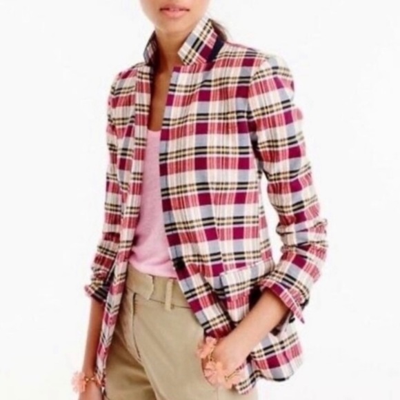 J. CREW | 100% Cotton Regent Blazer in Vintage Plaid Sz. 8